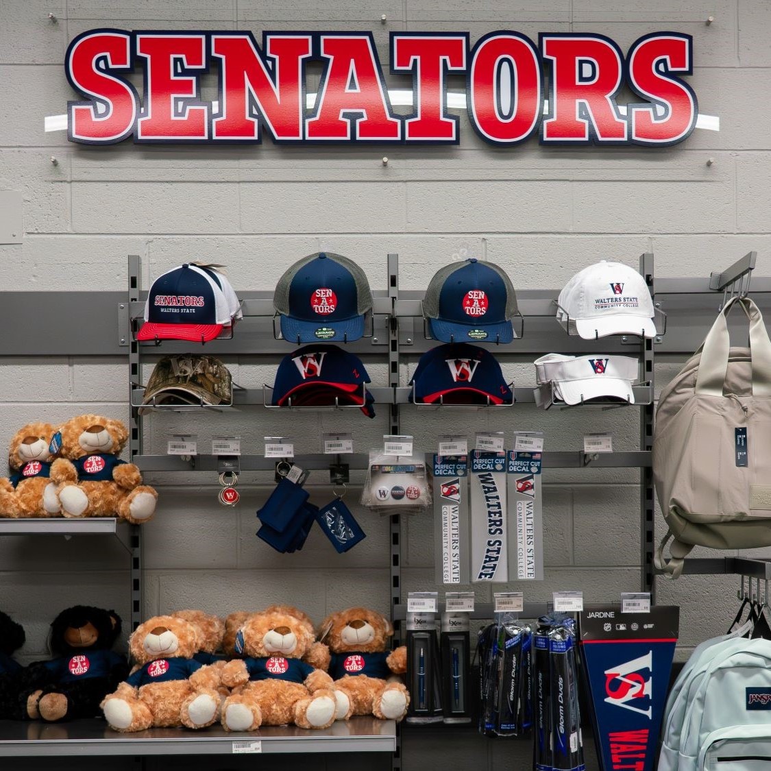 Senators merchandise at the Walters State Bookstore
