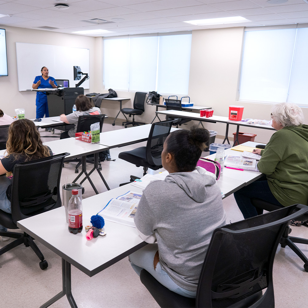 Students in a classroom at Newport Center