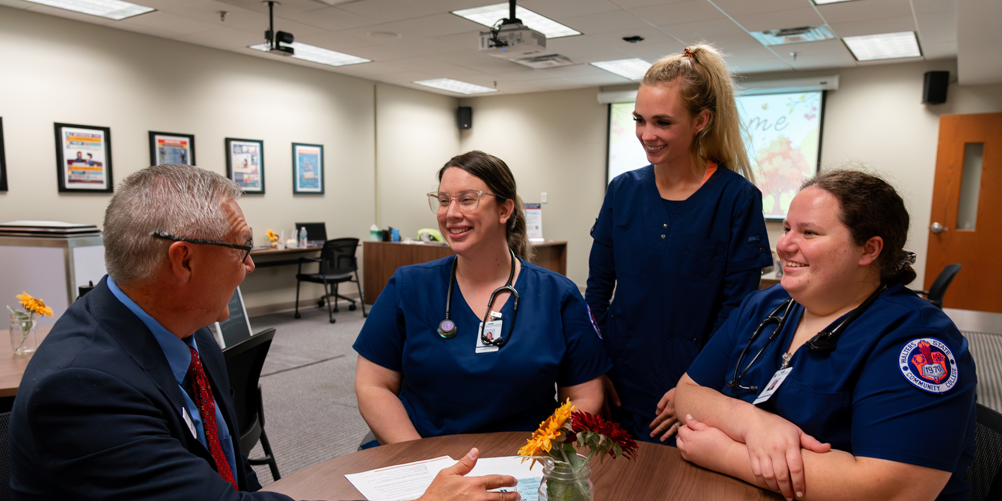 Students in the transfer and career center at Walters State